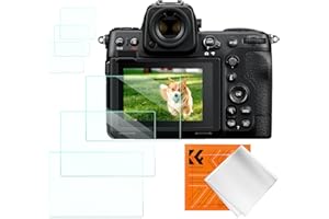 K&F Concept Screen Protector Compatible with Nikon Z9 Z8 Camera Accessories 3 Pack, 0.3mm 9H Hardness Tempered Glass Anti-Fin