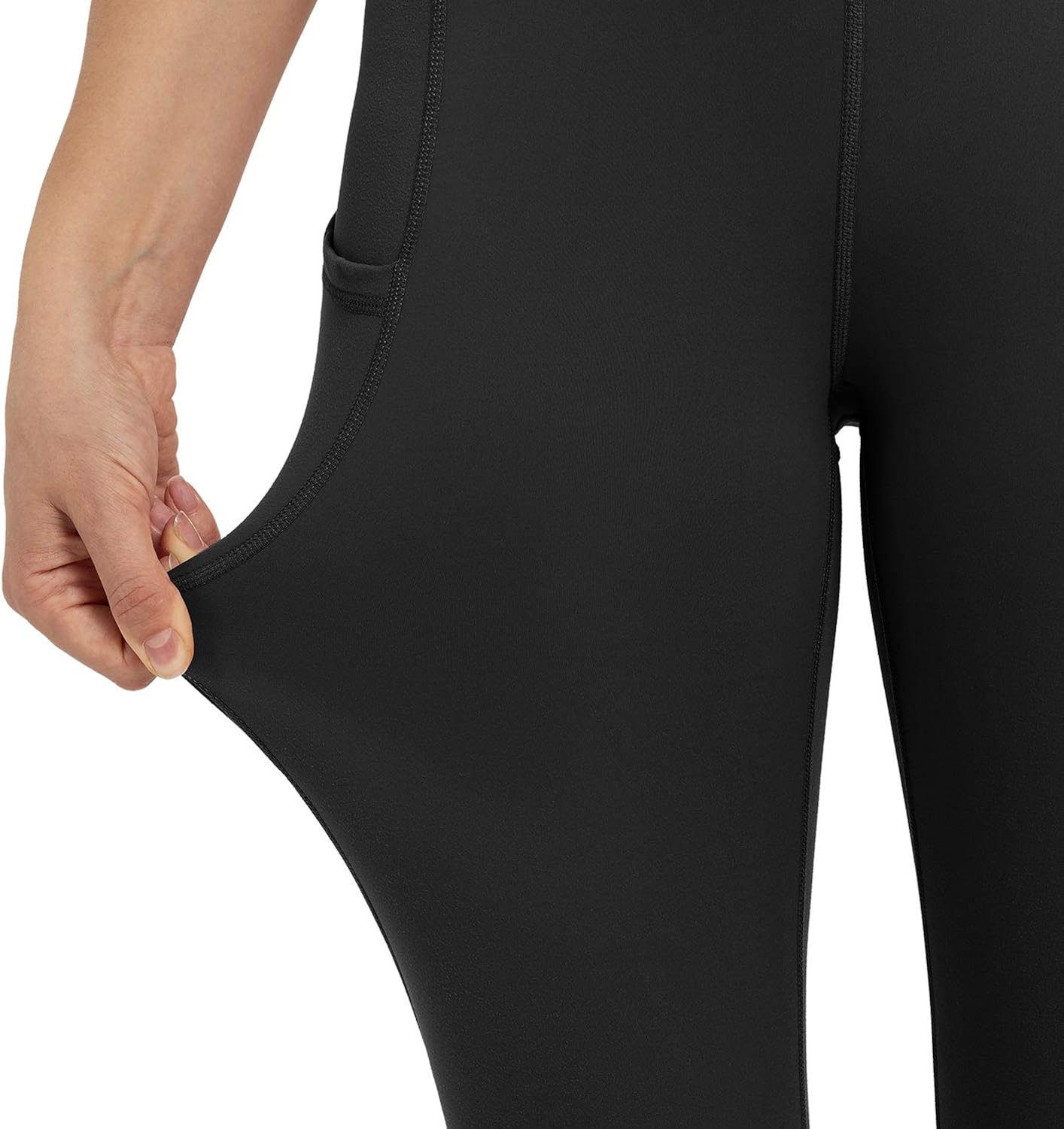 BOSTANTEN High Waist Yoga Pants Leggings for Women with Pockets Tummy Control Workout Capris No-See Through Tights Pants: Clothing
