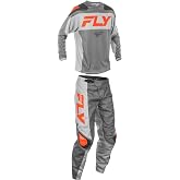 Fly Racing F-16 Men's Moto Gear Set - Pant and Jersey Combo (Grey/Orange, Men's Medium Jersey/30 Waist Pant)