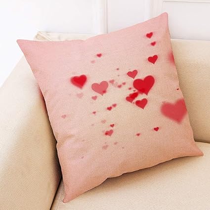 Buy Dishykooker Romantic Heart Shaped Pattern Printing Pillow