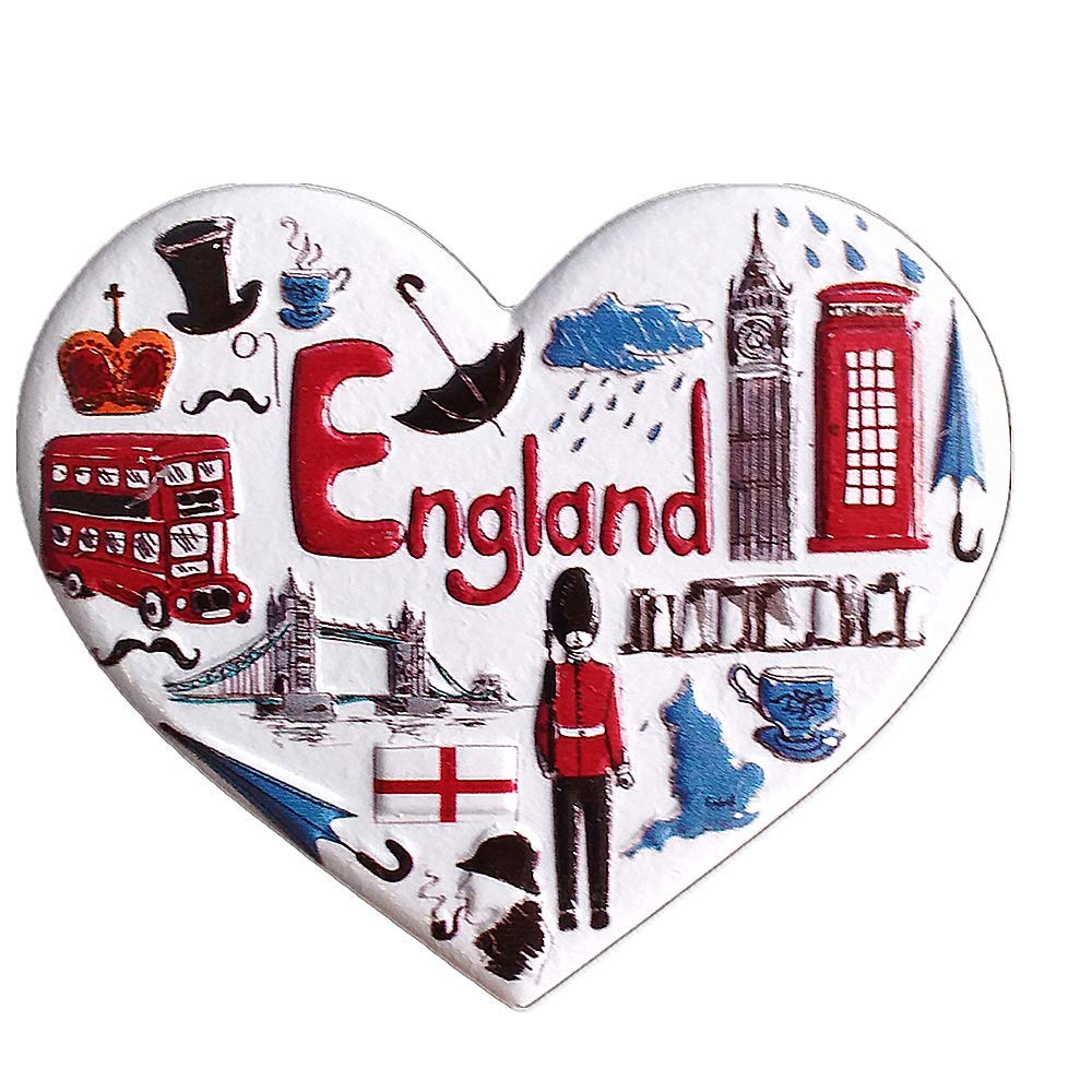 MUYU Magnet Imán para Nevera con Forma de corazón de Inglaterra ...