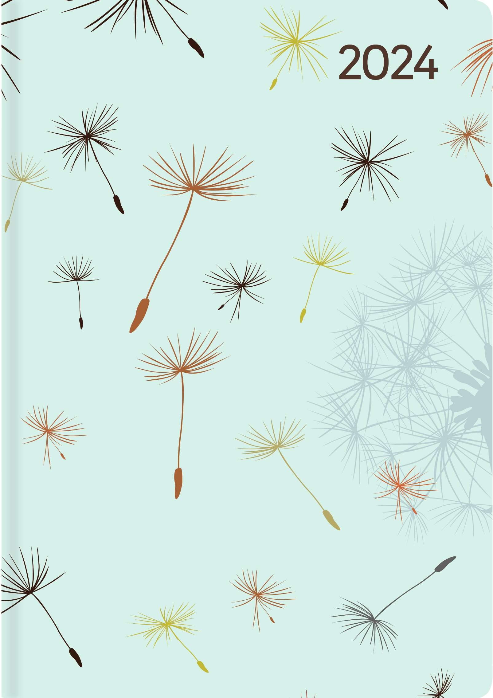 Ladytimer Mini Blowballs 2024 - Pocket Calendar 8 x 11.5 cm - Dandelions - Weekly - 144 Pages - Note Book - Alpha Edition