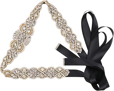 black rhinestone sash