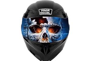 GRAPHIX EXPRESS Skull Visor Tint Decal Graphic Sticker Helmet Fits: Icon Shoei Bell HJC Scorpion AGV V2 (V35 Skull)