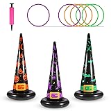 Halloween Ring Toss Game Set, Inflatable Witch Hat
