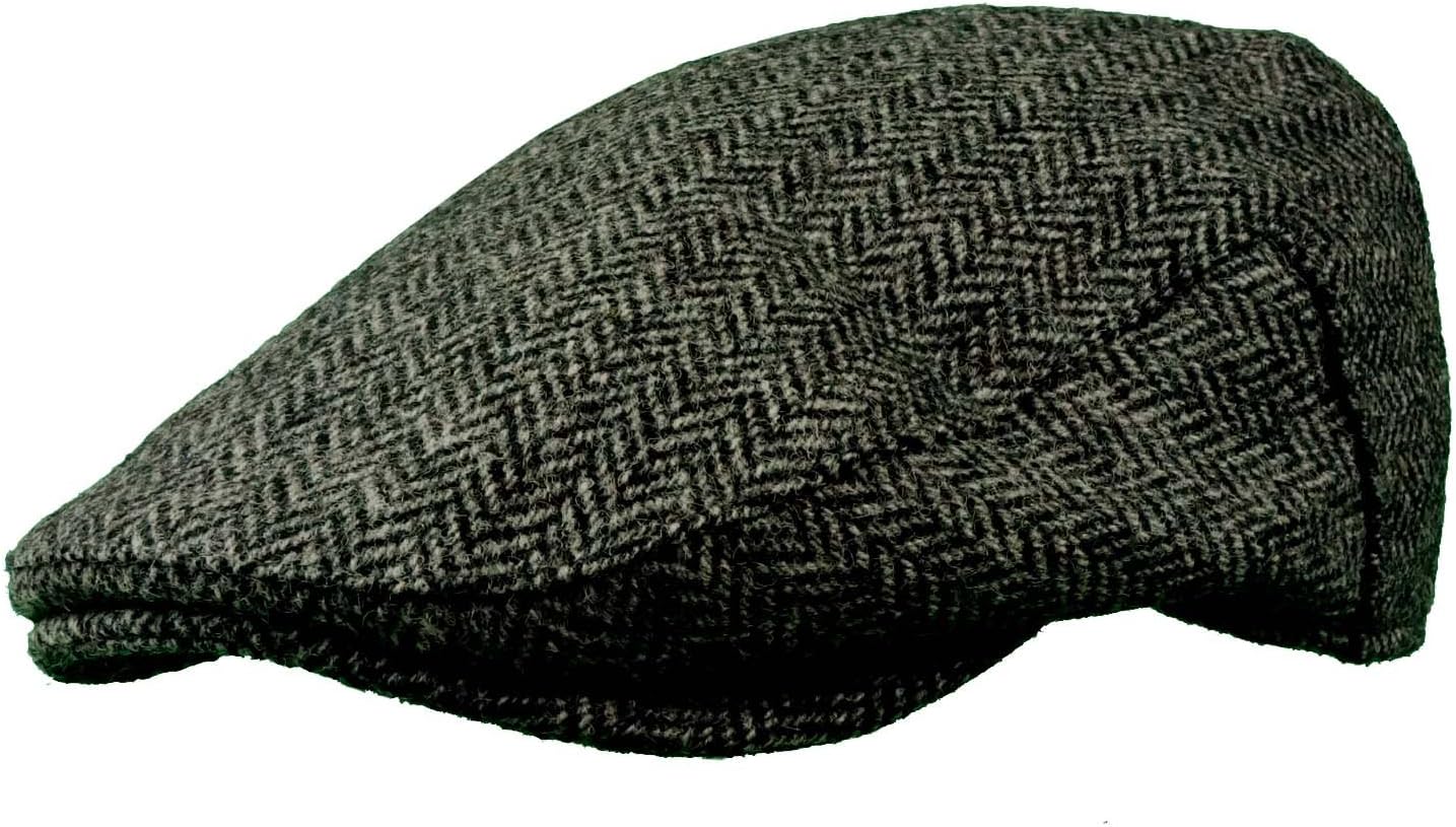 Failsworth English Tweed Cap Earland Brothers Hats 100% Merino Lambswool Abraham Moon- Grey 1088