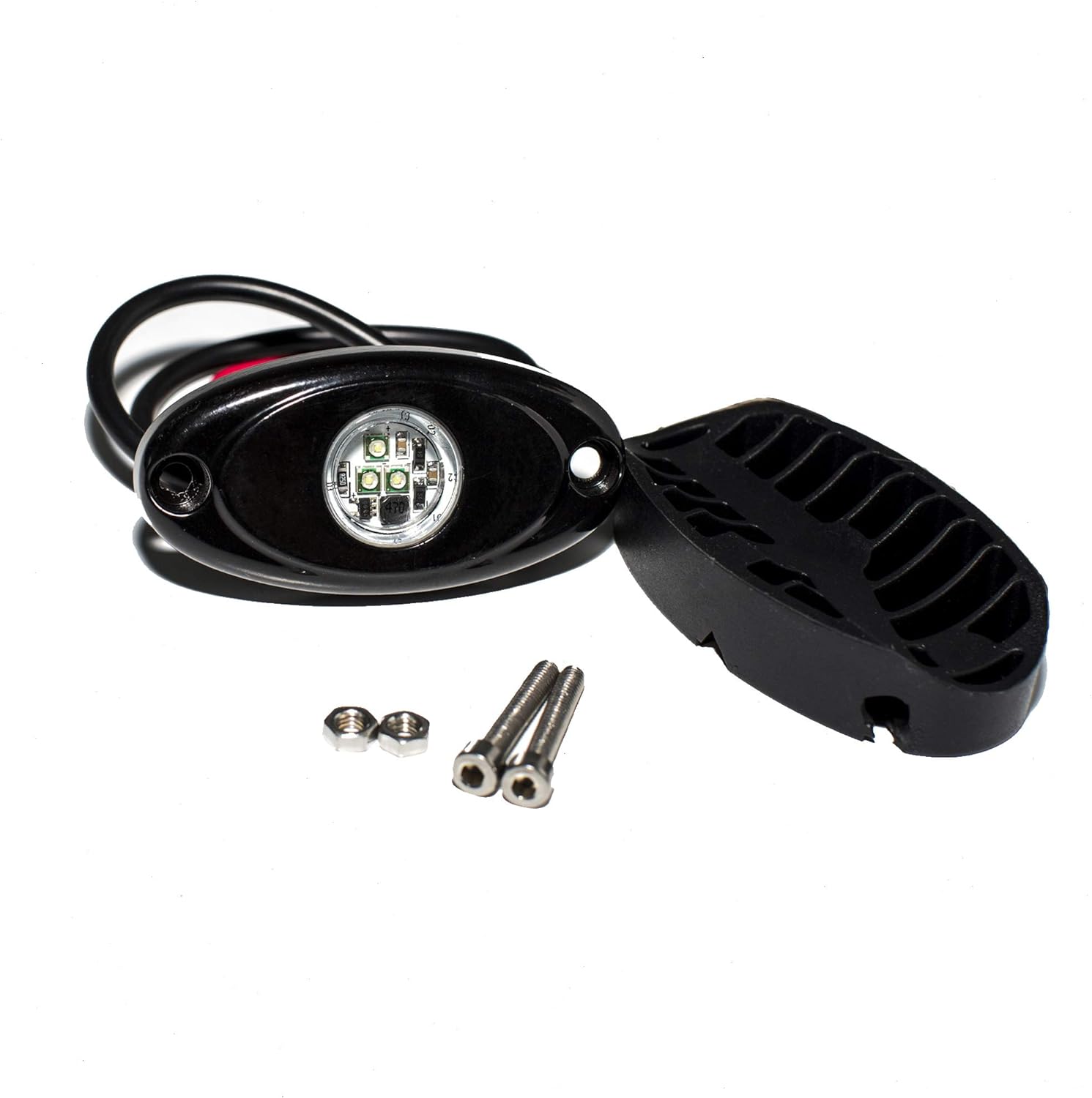 YONEDA LED Rock Lights 4PODS Waterproof LED Neon Underglow Light for Car Truck ATV UTV SUV Jeep Offroad Boat Underbody Glow Trail Rig Lamp (White): Automotive