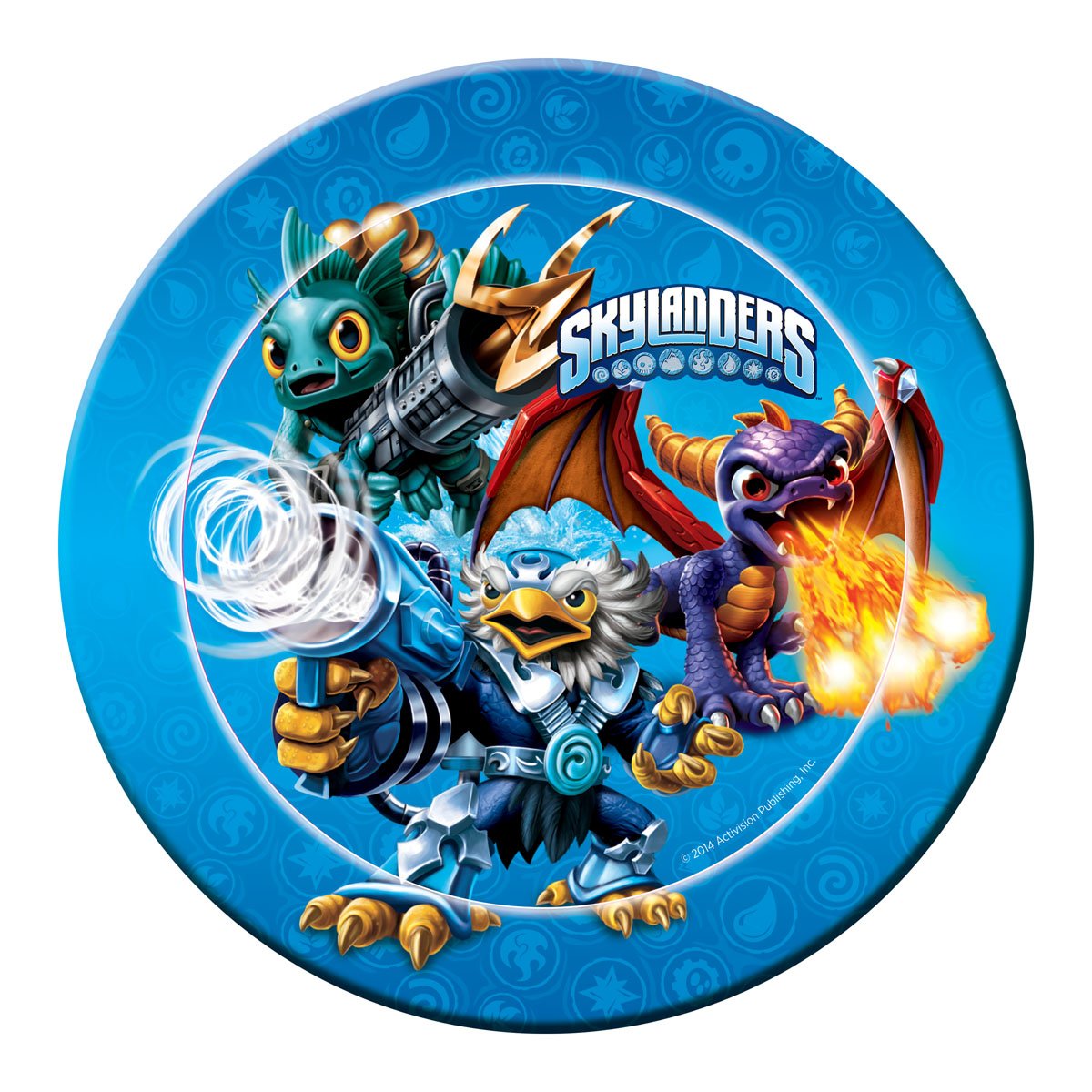 Folat 26300 - Skylanders Teller, 8 Stück, ca. 23 cm