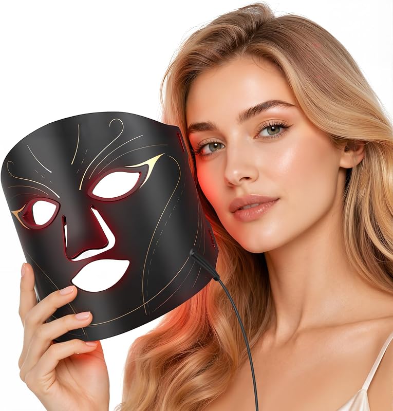 Masque LED Visage Luminothérapie 3D Filaire, 4 Modes, 850 nm, NVV06