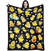 Duck Blanket Gifts Ultra Soft Flannel Ducks Throw Blanket Cartoon Duck Blanket Merch Gifts for Kids Adults 50"x40"