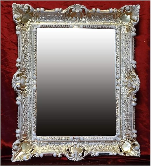 Lnxp Wandspiegel Barockspiegel Spiegel In 56x46 Cm Gold Weiss Dualcolor Renaissance Opulenter Prachtvoller Nostalgie Antik Barock Repro Barockstil Amazon De Kuche Haushalt