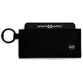 Infinity Wallet - Minimalist Wallet for Men and Women (Black with Black Silicone)