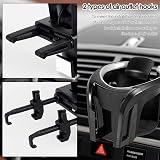 Tawveml Car Cup Holder Mount 2 in 1 Phone Mount Vent/Cup Holder Silver Black view 3