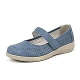 VJH confort Women's Mary Jane Flats, Breathable