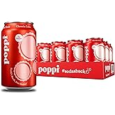 Poppi Sparkling Prebiotic Soda Beverage with Apple Cider Vinegar, Seltzer Water and Fruit Juice, Classic Cola Flavor, 12 oz, Pack of 12, Packaging May Vary