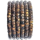 Natural Yellow Tiger Eye Stone Spacer Beads 6x3mm 38cm/str Flat Round Loose Semi Gemstone Caps for Making Bracelets Necklace