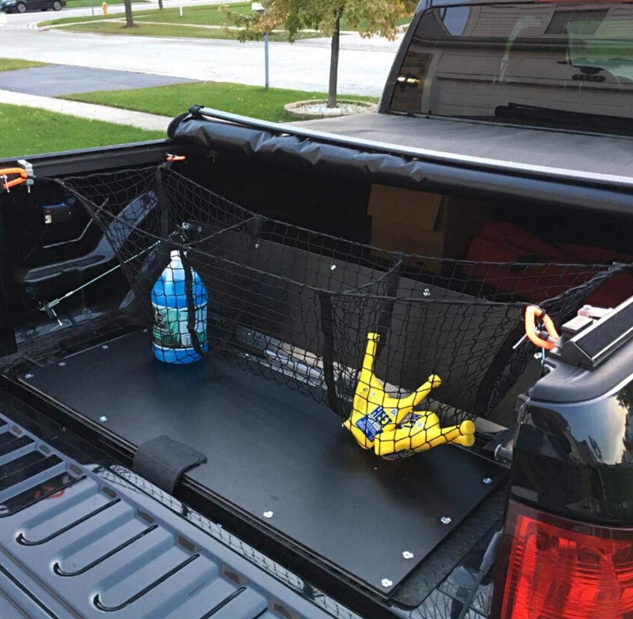 SNBLO Cargo Net - Trunk net for Back of Truck Cargo Organizer, Three Pocket Mesh Storage Net Fit Toyota Tacoma Accessories