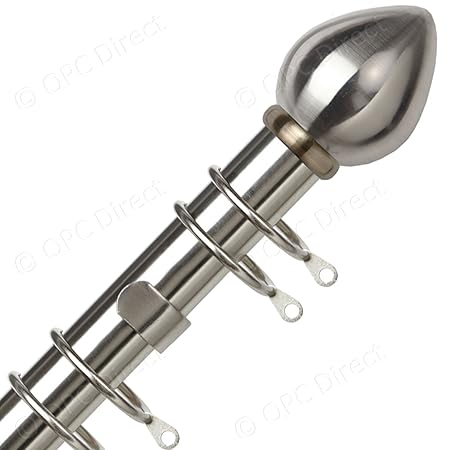 Qpc Direct 28mm Metal Extendable Telescopic Curtain Pole Set Two
