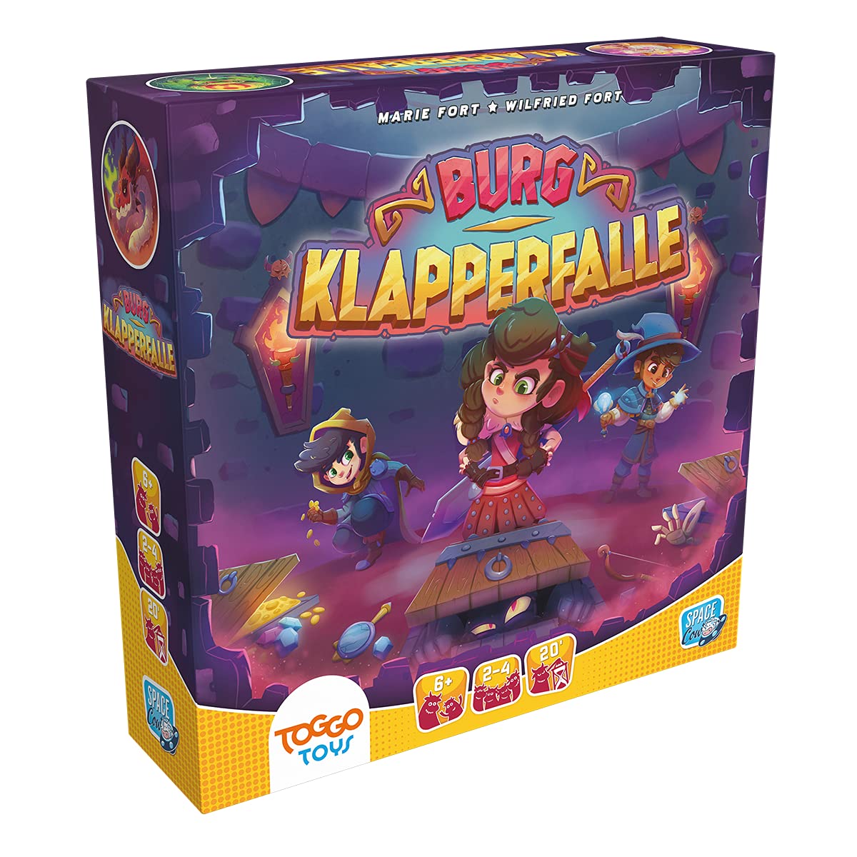 Asmodee Space Cow, Castle Rattling Trap, Children's Game, Dungeon Crawler, 2-4 Players, From 6+ Years, 20+ Minutes, German