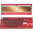 KEEBMONKEY WOBKEY Crush 80 Reboot CNC Aluminum 5-Second Quick-Release Triple-Mode Connectivity Mechanical Keyboard with Superior Acoustics (Pro Red)