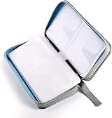 LIOVODE 96 Capacity CD Case Holder Sky Blue Hard Plastic Protective Wallet view 4