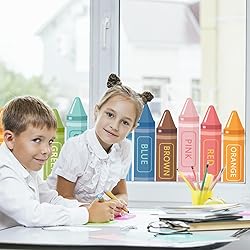 JarThenaAMCS Boho Crayon Window Clings Colorful