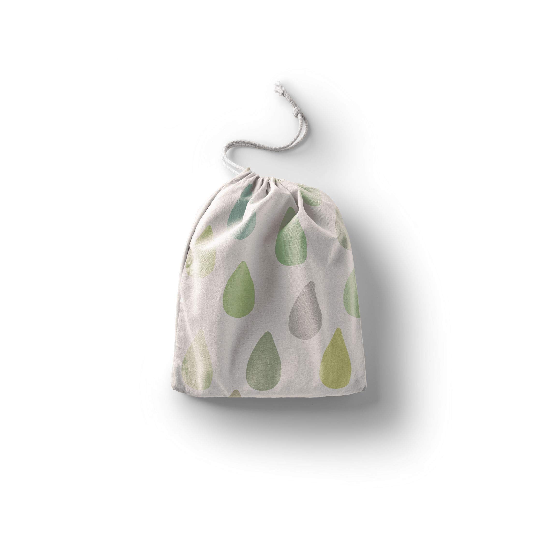 Bonamaison Printed Cotton Produce Bag with Drawstring, Reusable Grocery Bag, Biodegradable Eco-Friendly Bags, Travel Pouch, Sachet Bags, Shopping Bag, Eco Friendly, Foldable, Size: 30x40 Cm