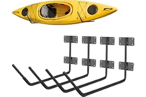 RedCall Kayak Storage Rack,Heavy Duty Kayak Wall Mount Hooks for Garage Utility Storage Hangers, 100LB Garage Hooks for Canoes, Snowboard, Surfboard, Skiis, Paddle Boards, Ladders, Bikes