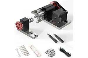 OUYANG CNC Rotary Axis 4th Axis, Belt Reduction Ratio: 4:1 Chuck Diameter 4mm-60mm Fourth Axis Rotary Axis to Auxiliary Engraving, Suitable for TTC450 and Most CNC Milling Machine