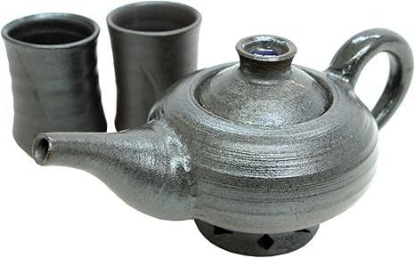 Amazon 使うほどに趣深まる 黒 の美しさ アラジンポットセット 湯呑み オンライン通販