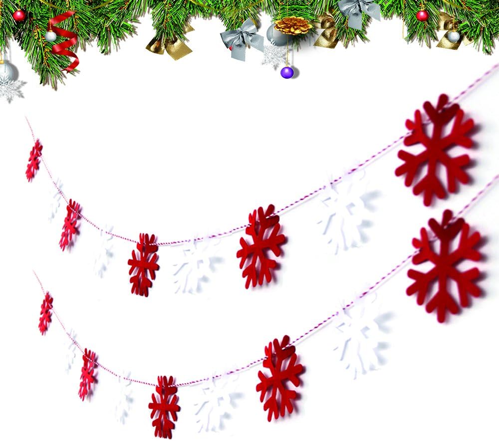 2M Weihnachtsdeko Girlande Weihnachtsgirlande Frohe Weihnachten Filz