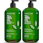 Majestic Pure Tea Tree Shampoo for Men and Women - Hydrating Formula Fights Dandruff, Lice and Itchy, Irritating or Dry Scalp - For All Hair Types - Sulfate Free 16 fl oz (pack of 2)