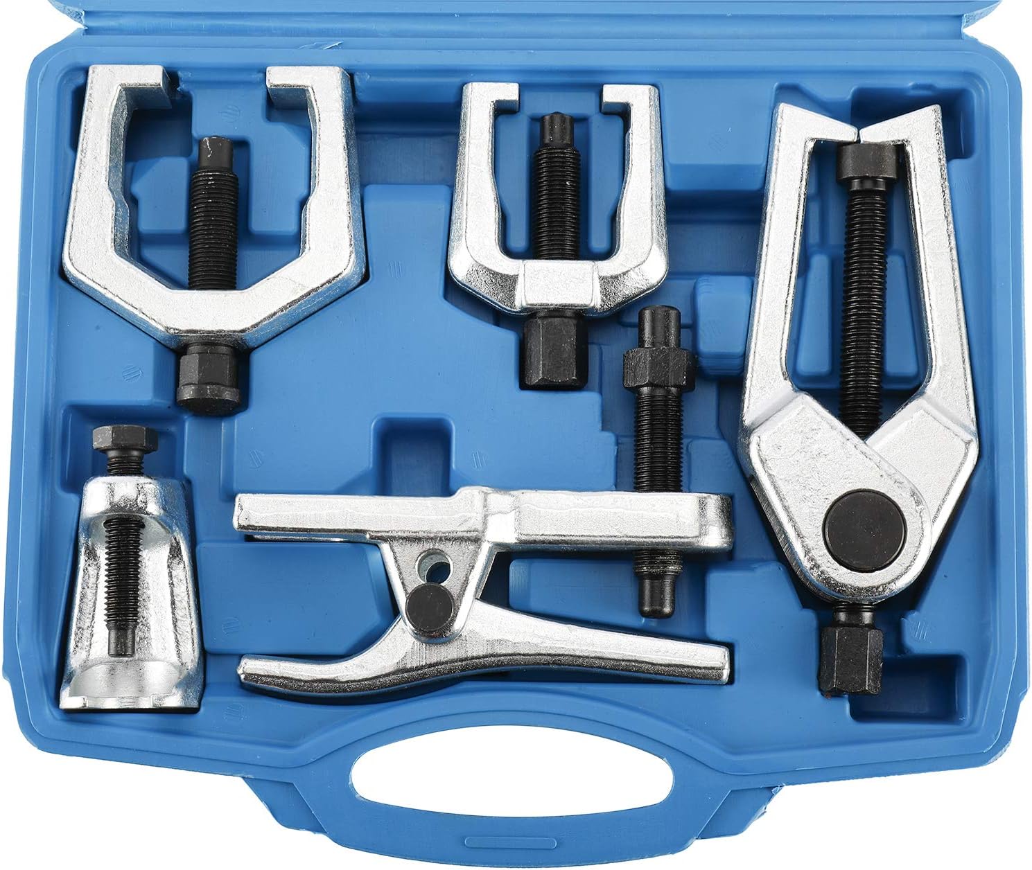 FreeTec 6pc Front End Service Tool Kit Ball Joint Separator Pitman Arm Tie Rod Puller, Blue - Image 3