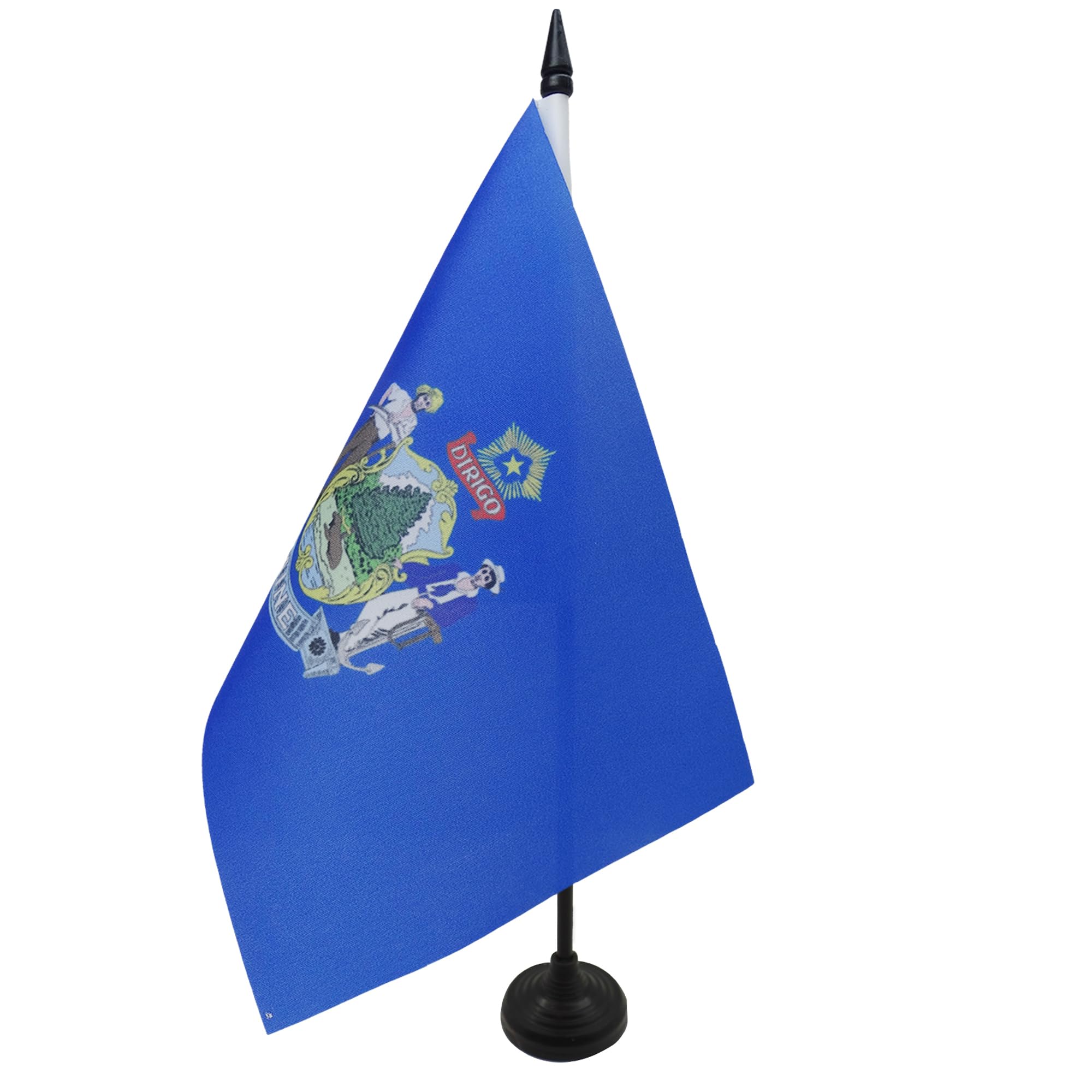 AZ FLAG Kentucky Table Flag 5'' x 8'' - US state of Kentucky Office Decoration 100% Polyester 21 x 14 cm - Mini Desk Flag with Pole and Black Plastic Base — image 1