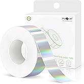 PARLAIM Label Maker Tape,Thermal Label 0.55"X1.18" (14mm X 30mm) 210 Labels/Roll,Compatible with D30 Label Printer,Self-Adhesive Label Tape for for Home Office Small Business (Holographic Silver)