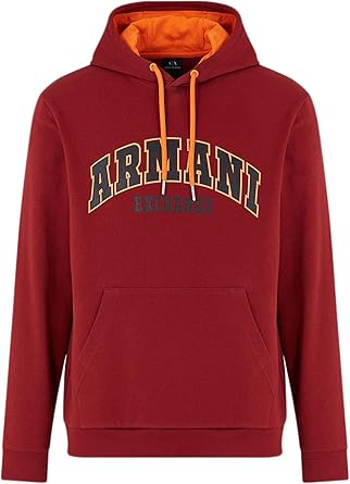 armani exchange orange hoodie