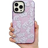 LOLAGIGI for iPhone 15 Plus Case for Women, Cute Purple Bunny Heart Cartoon Art Animal Print Girly Design Kawaii Aesthetic Cartoon Pattern for Girls Teens Soft TPU Phone Case (6.7")