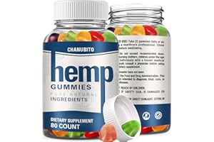 CHANUBITO Hemp Gummies 100% Natural Organic Hemp Supplement for Pain Sleep Anxiety - High Potency Pure Hemp Oil Extract Edibles Gummy 1 Pack, Vegan, Non-GMO