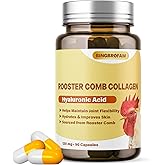 QIFEISHANKA Rooster Comb Collagen, Natural Hyaluronic Acid Supplement for Joint Support, Mobility & Skin Hydration – 120mg 60 Capsule