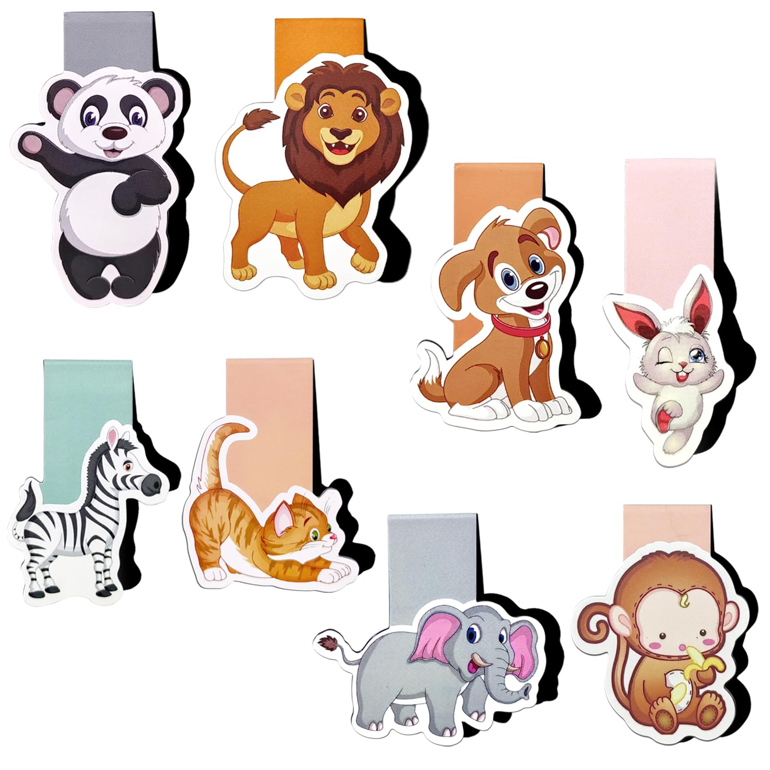 Magnetic Bookmarks, Magnetic Animals Bookmark Assorted Bookmark Gifts for Students Teachers School Home Office Supplies(8 Pieces) — image 1