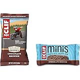 Clif Bars - Chocolate Brownie - 10 Full Size and 10 Mini Energy Bars - Made with Organic Oats - Plant Based Food - Vegetarian