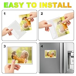 CHUNNIAO 10PCS White Magnetic Picture Frames For 4
