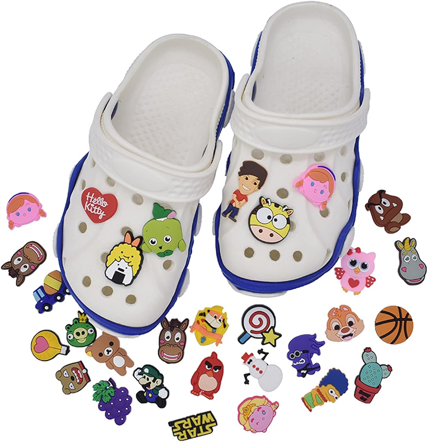 25 50 100 pcs Random PVC Different Shoe Charms for Shoe