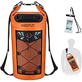 Piscifun Dry Bag, Waterproof Floating Backpack 10L/20L/30L/40L with Waterproof Phone Case for Boating, Kayaking, Fishing
