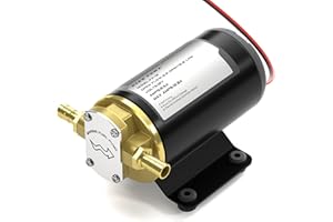 VQP 12V Oil Transfer Pump, 3.2GPM Gear Oil Pump, Lubricant Diesel Engine Scavenge Oil Extractor Pump, Portable Oil Suction Pump Self Priming for Marine Machinery Oil Change Pump