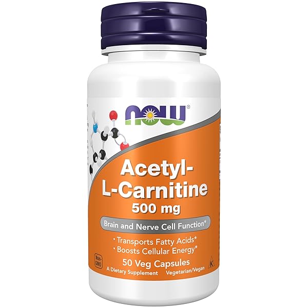 NOW FOODS SUPPLEMENTS, ACETYL-L CARNITINE 500 MG, AMINO ACID, BRAIN AND NERVE CELL FUNCTION*, 50 VEG CAPSULES