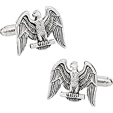 Cuff-Daddy Silver American Eagle Patriotic Cufflinks with Presentation Box