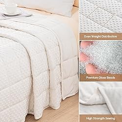 Wemore Minky Dot Weighted Blanket for Adults Queen