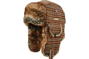 NORTH CLIFF Unisex Winter Trapper Hat Cold Proof Keep Warm Hat with Ear Flaps