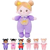 OUOZZZ Soft Plush Baby Doll 10" Daisy Purple Snuggle Buddy | First Birthday Toys for 1 Year Old Girl, Ideal 1 Year Old Girl Gifts &amp; Baby Girl Gifts, Cuddly Toy for Infants &amp; Toddlers